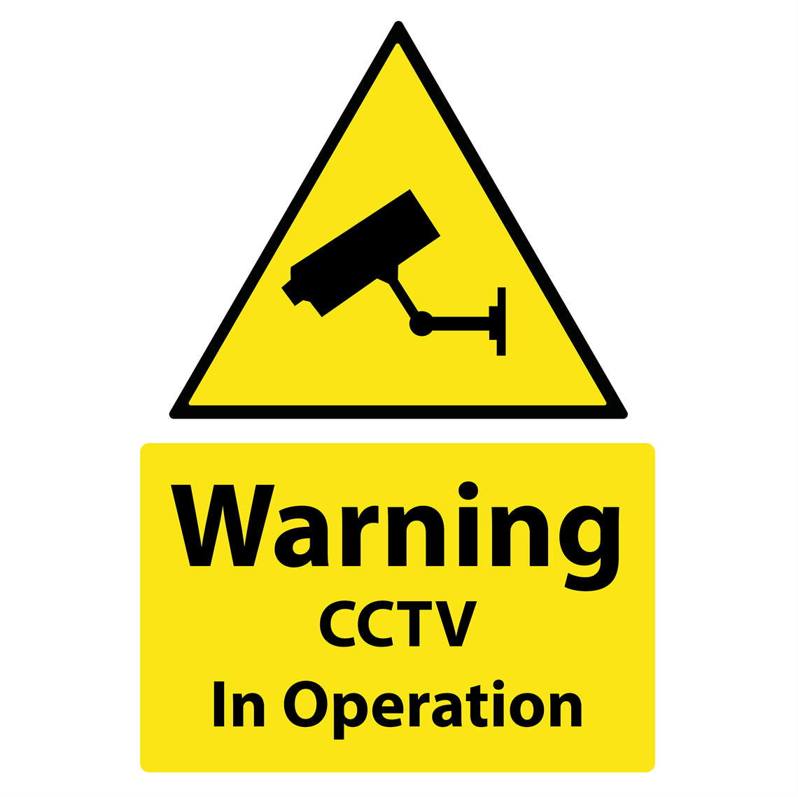 Show details for A5 CCTV in Operation Sign